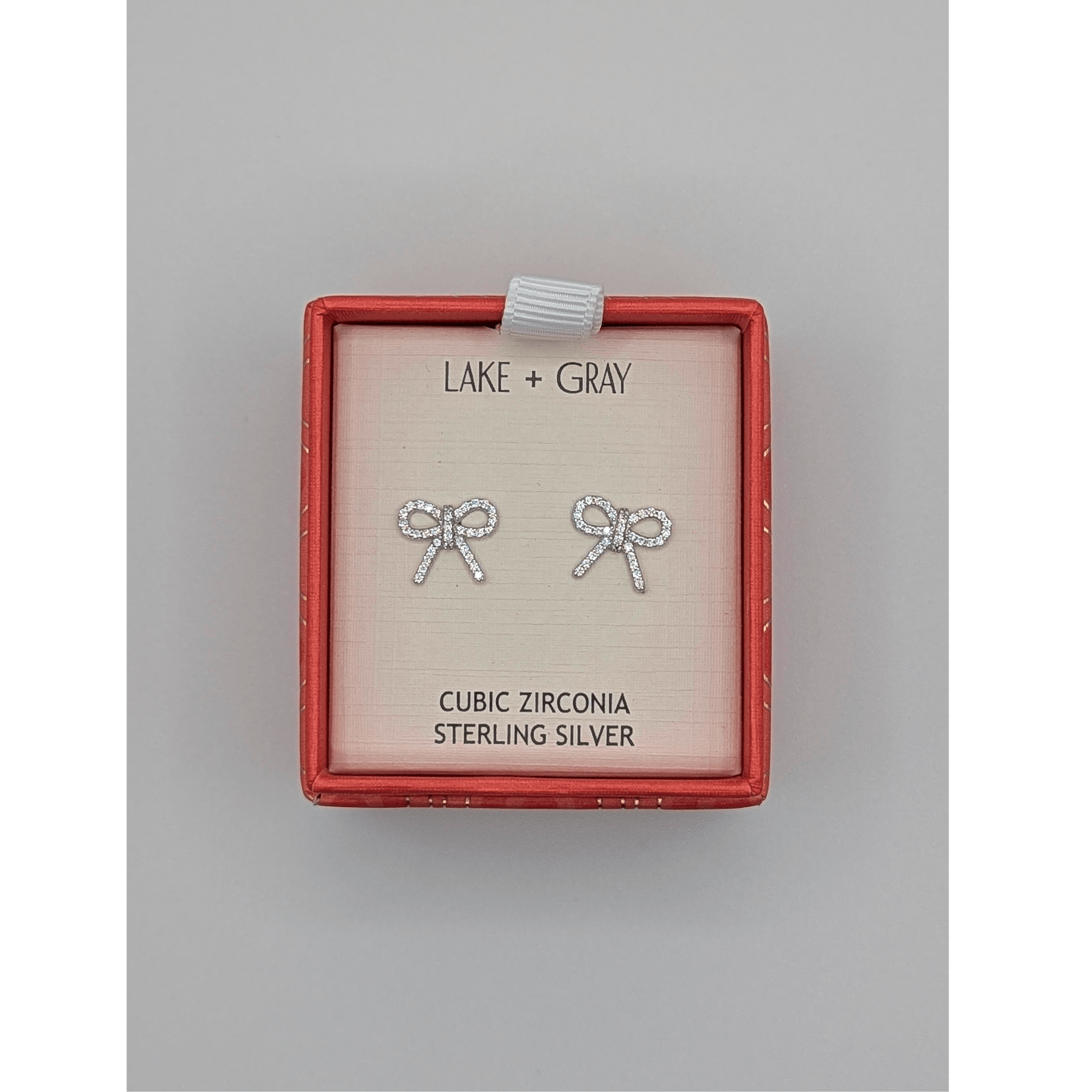 Lake + Gray Aretes de plata 925 con circonia 2