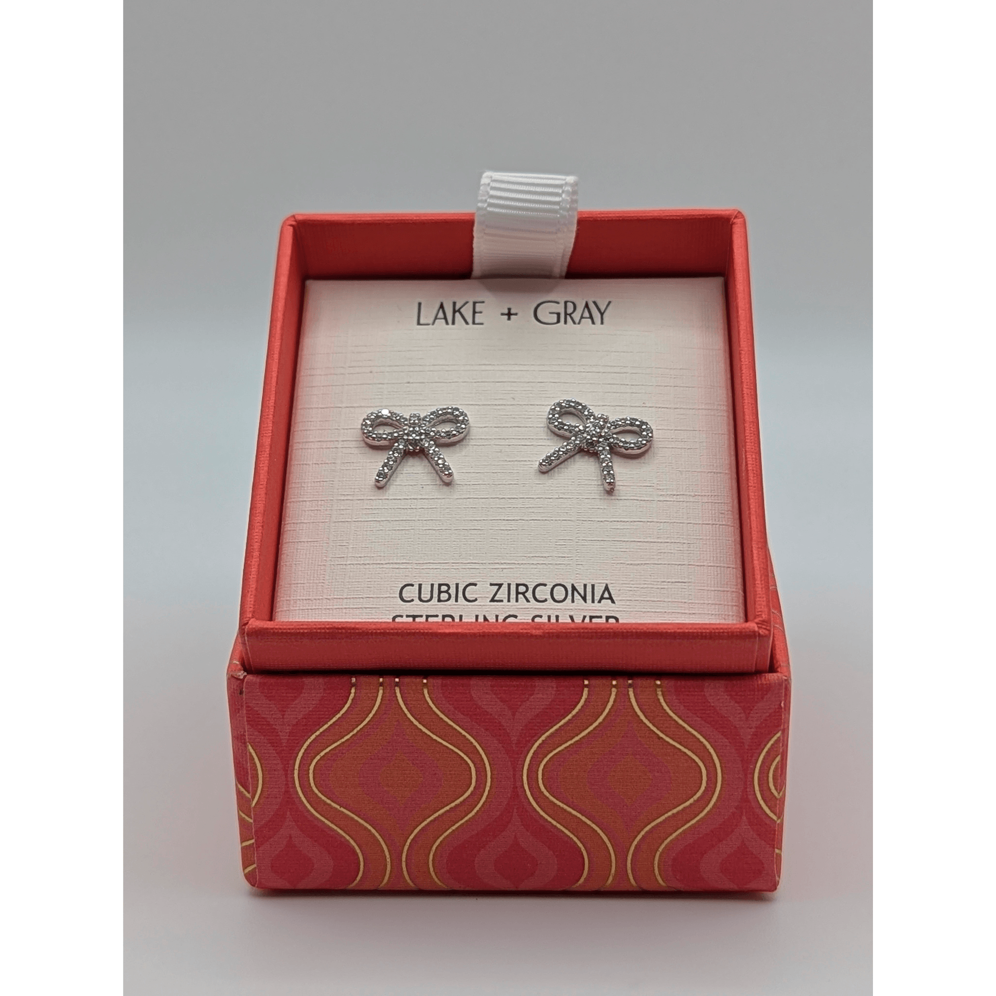 Lake + Gray Aretes de plata 925 con circonia